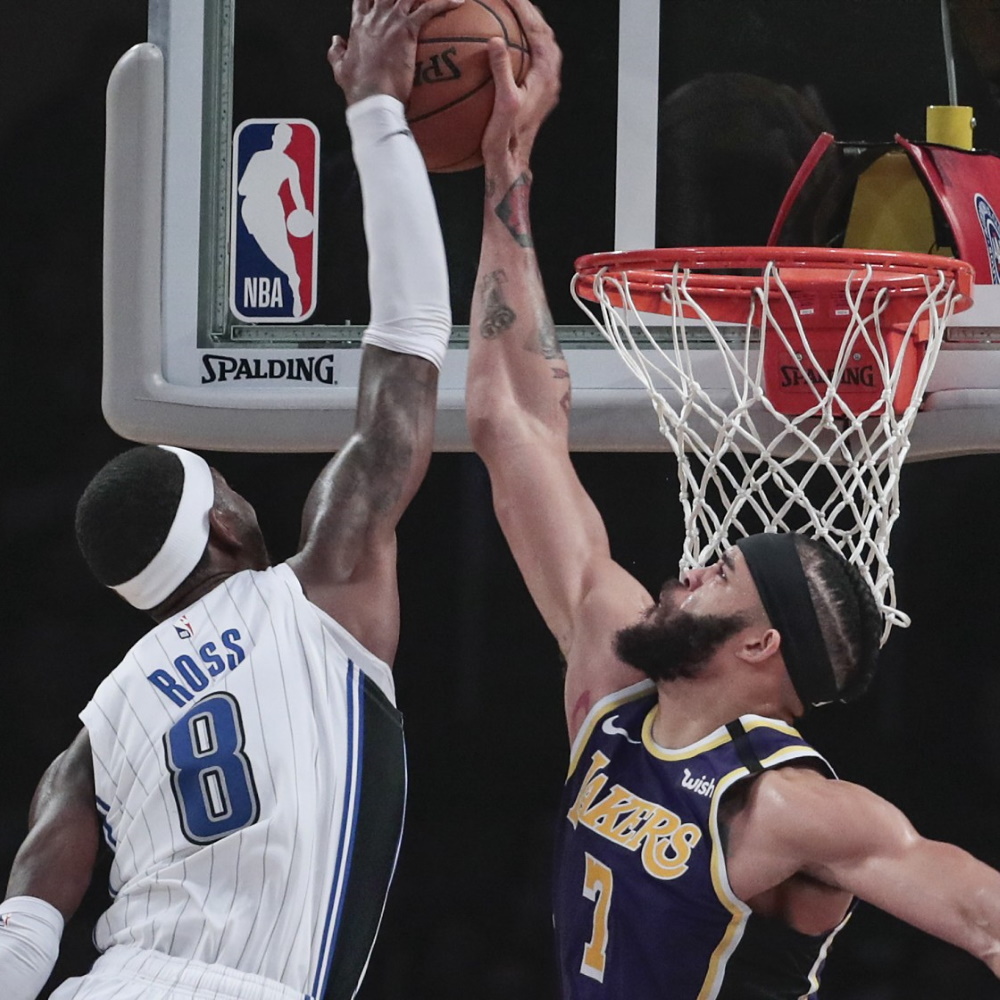 JaVale McGee, Los Angeles Lakers vs Orlando Magic at STAPLES Center