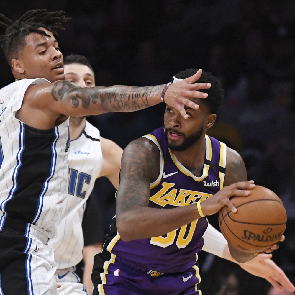 Troy Daniels, Los Angeles Lakers vs Orlando Magic at STAPLES Center