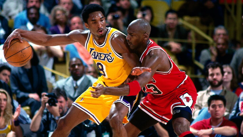 Kobe Bryant and Michael Jordan in 1988