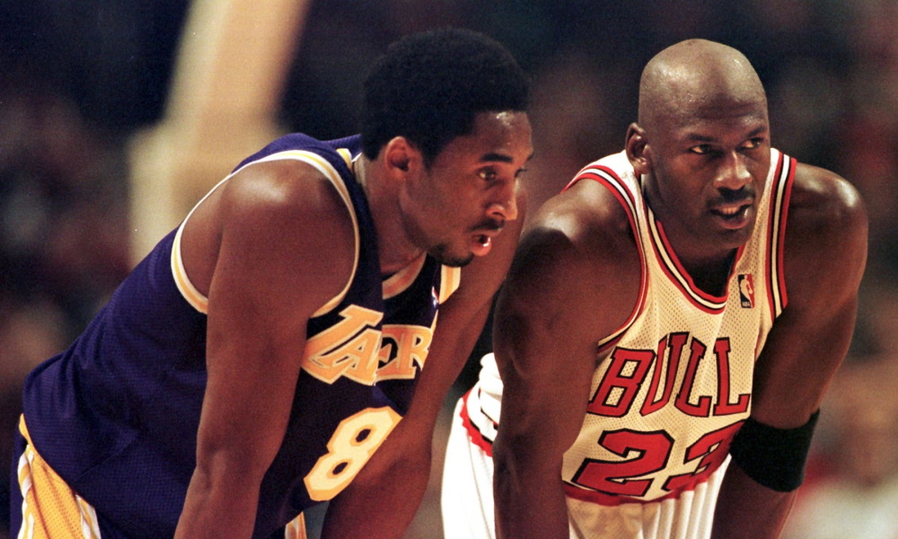 Kobe Bryant and Michael Jordan in 1997
