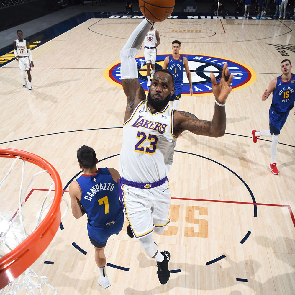 LeBron James, Los Angeles Lakers vs Denver Nuggets