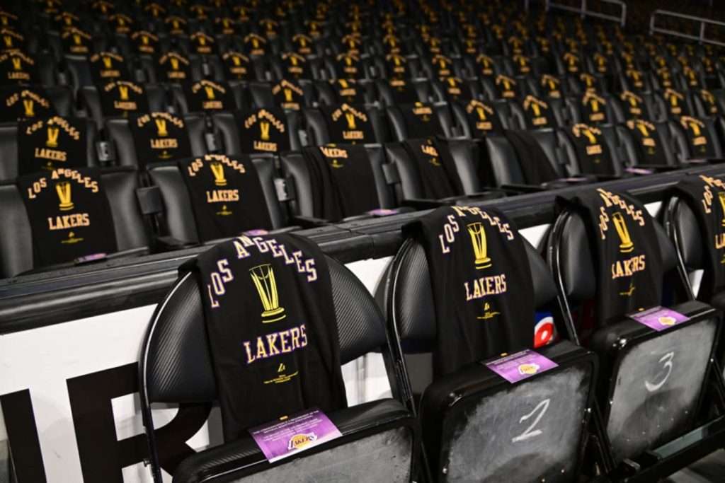 Overall look at the arena before the game on December 18, 2023 at Crypto.Com Arena in Los Angeles, California.