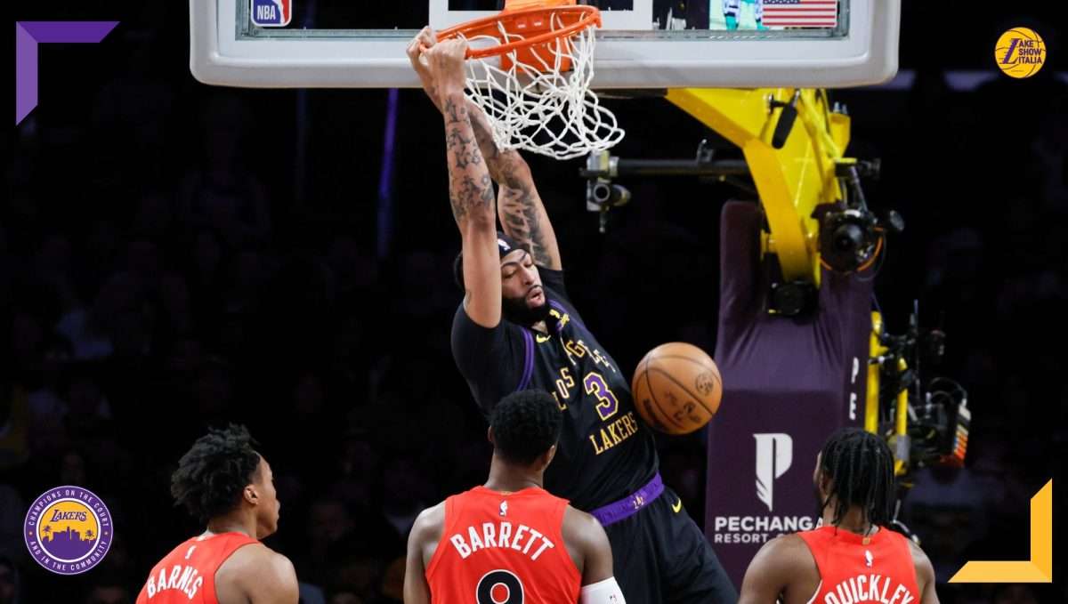 I Los Angeles Lakers vincono in volata contro i Toronto Raptors. Prova superlativa per Anthony Davis: 41 punti, 11 rimbalzi e 6 assist.