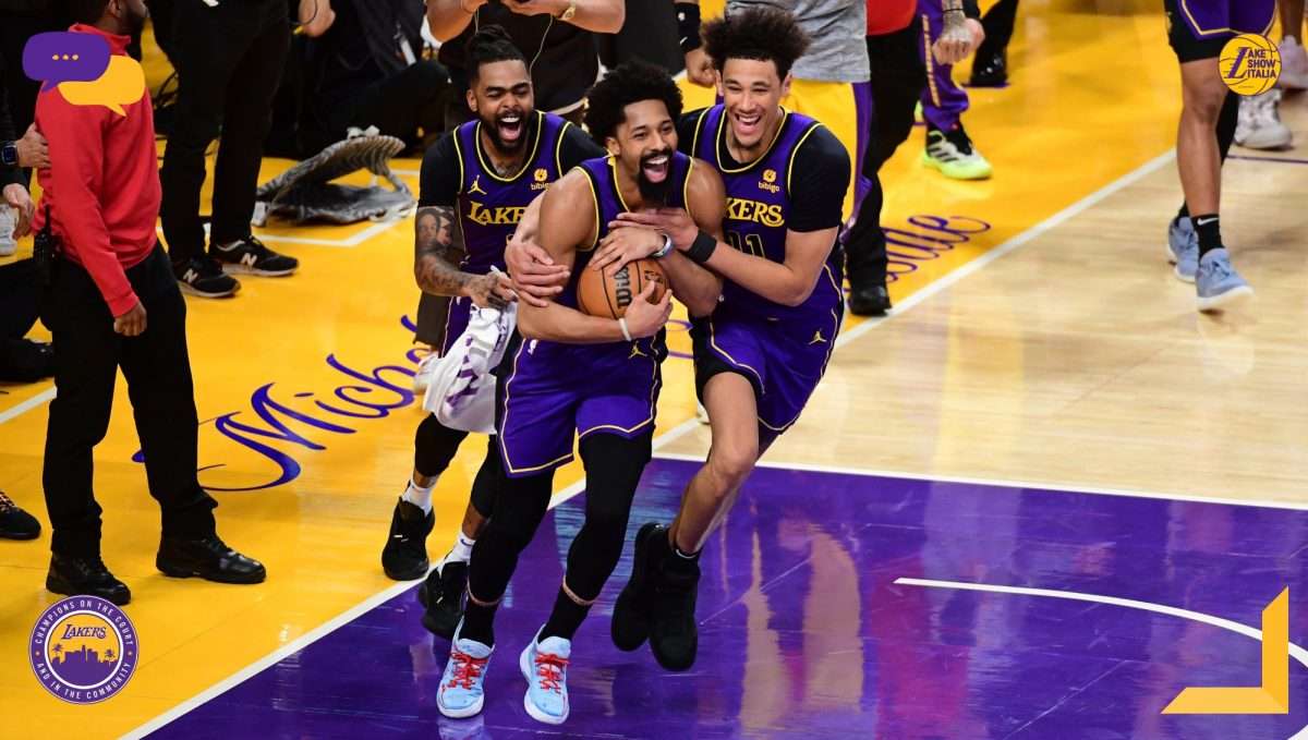 Darvin Ham, Anthony Davis, Spencer Dinwiddie ed Austin Reaves commentano il bel successo in volata conquistato dai Lakers contro i Bucks.