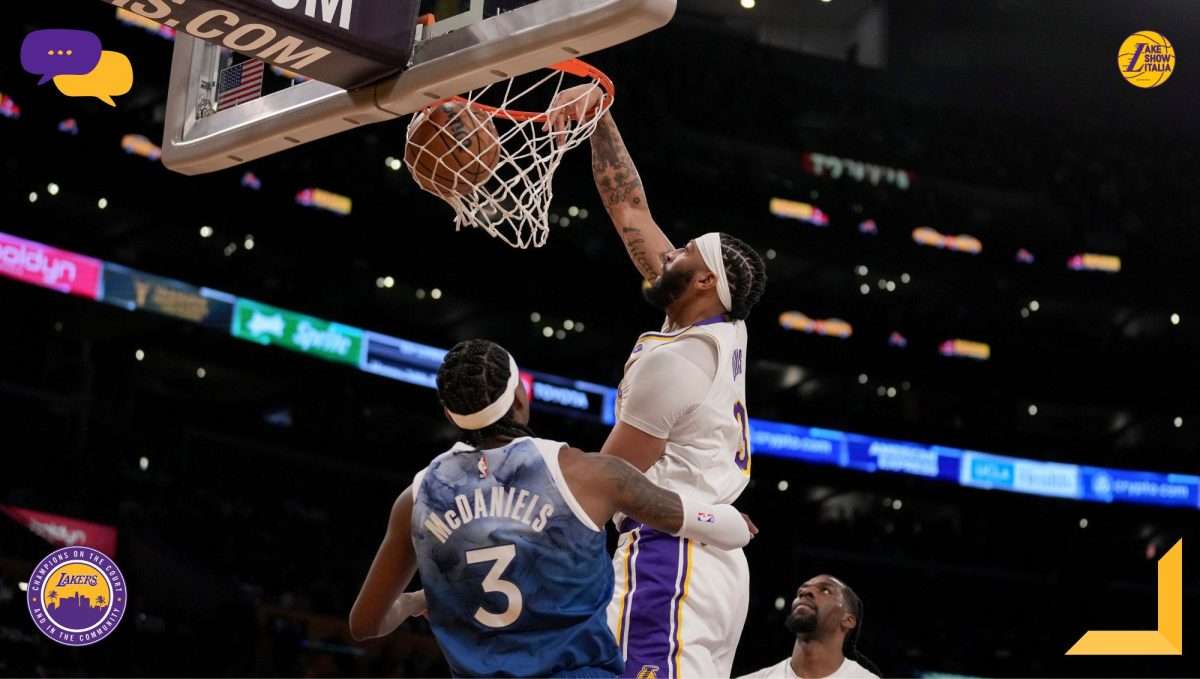 Coach Darvin Ham, Austin Reaves, Jaxson Hayes ed Anthony Davis commentano la bella vittoria ottenuta dai Lakers contro i Timberwolves.