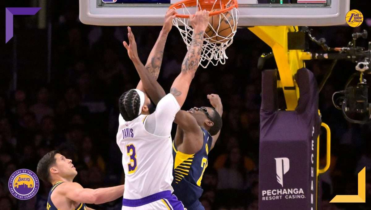 I Los Angeles Lakers vincono contro gli Indiana Pacers. Anthony Davis, LeBron James, Spencer Dinwiddie ed Austin Reaves sopra i 25 punti.