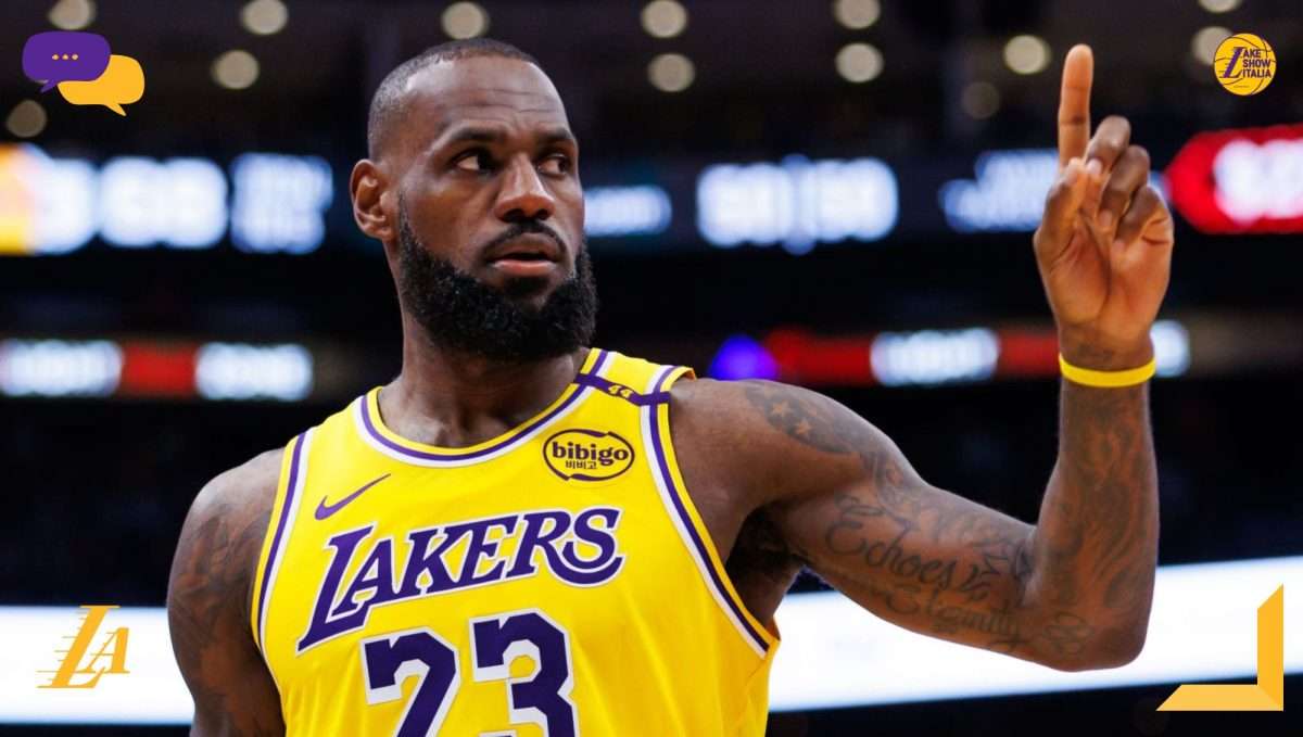 LeBron James, D'Angelo Russell e Austin Reaves commentano la gara tra Lakers e Raptors. Inoltre, il Re commenta l'endorsment a Kamala Harris.