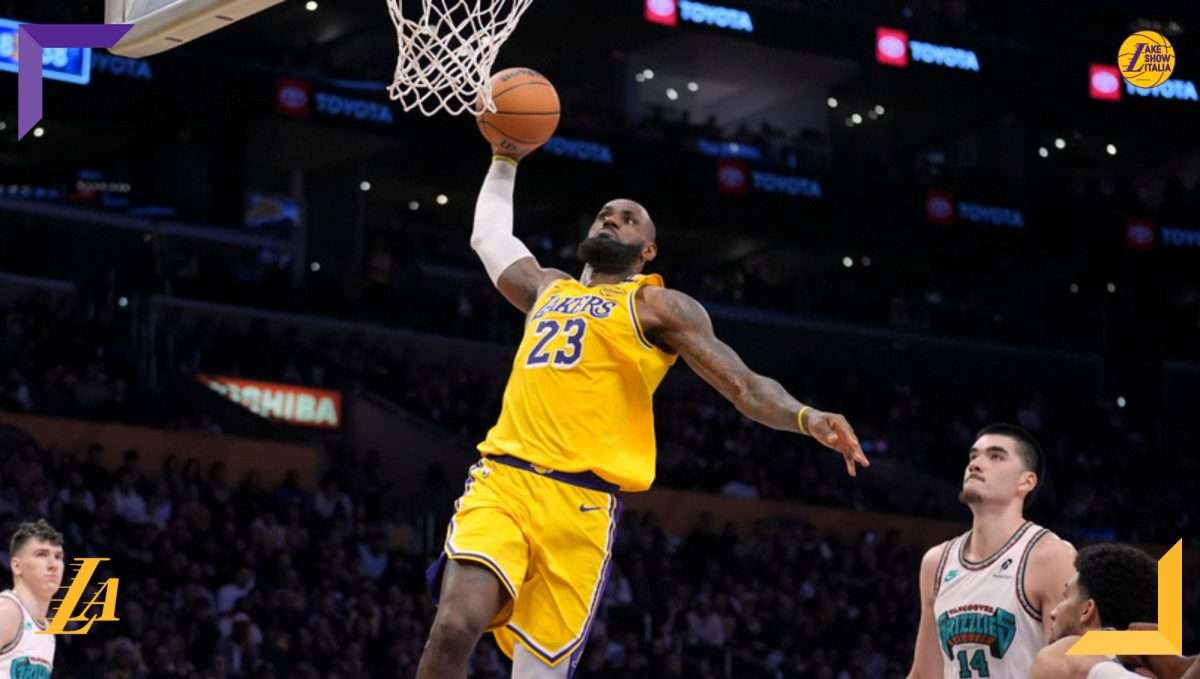 I Los Angeles Lakers battono i Memphis Grizzlies con le grandi prestazioni di LeBron James (tripla doppia) e Dalton Knecht (cinque triple).
