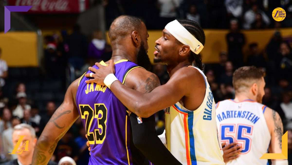 Gli Oklahoma City Thunder battono i Los Angeles Lakers, che pagano gli errori nel finale e la serata poco produttiva di LeBron James e Davis.
