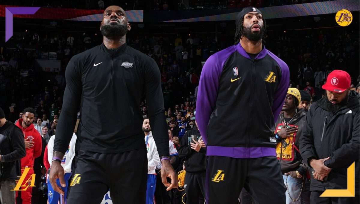 Prestazione disastrosa dei Los Angeles Lakers, travolti dai Philadelphia 76ers. Male LeBron James, problema all'addome per Anthony Davis.