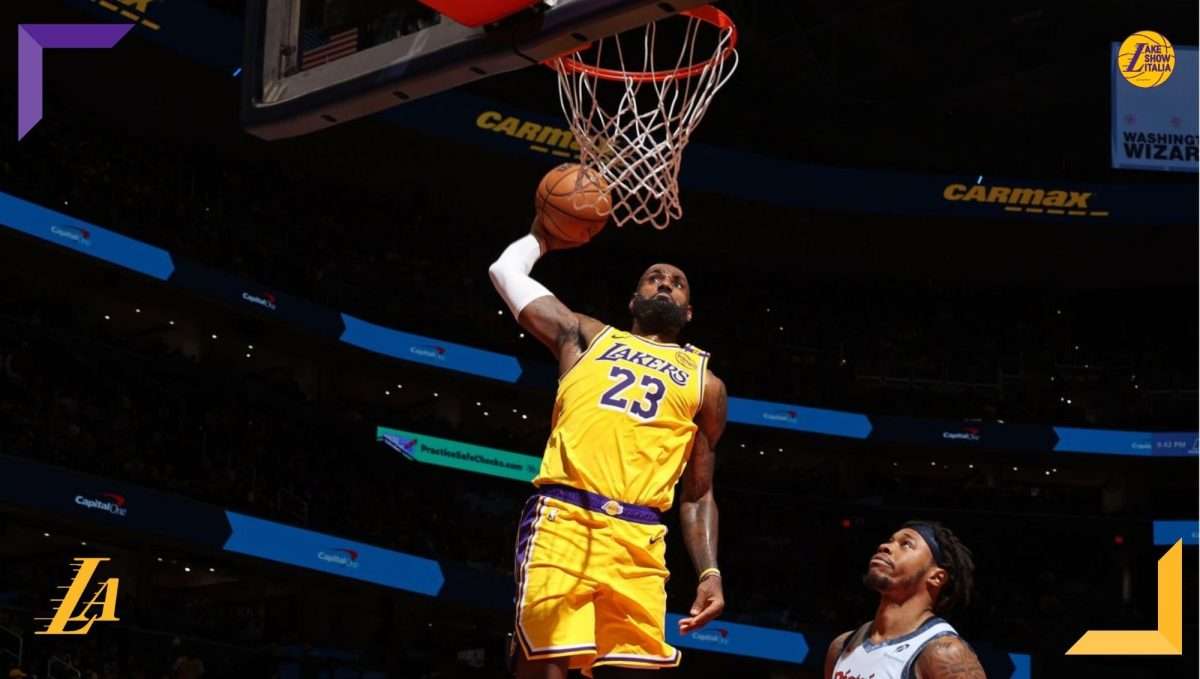 I Los Angeles Lakers dominano contro i Washington Wizards e chiudono la gara nel primo tempo. Nel finale, Bronny James si prende la scena.