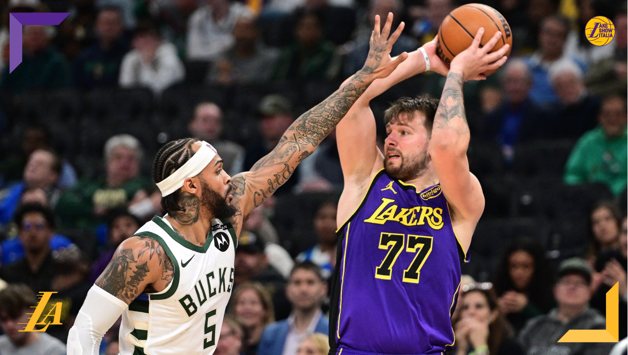 Terza sconfitta consecutiva per i Los Angeles Lakers contro i Milwaukee Bucks. Troppo soli Austin Reaves e Luka Dončić, autore di 45 punti.